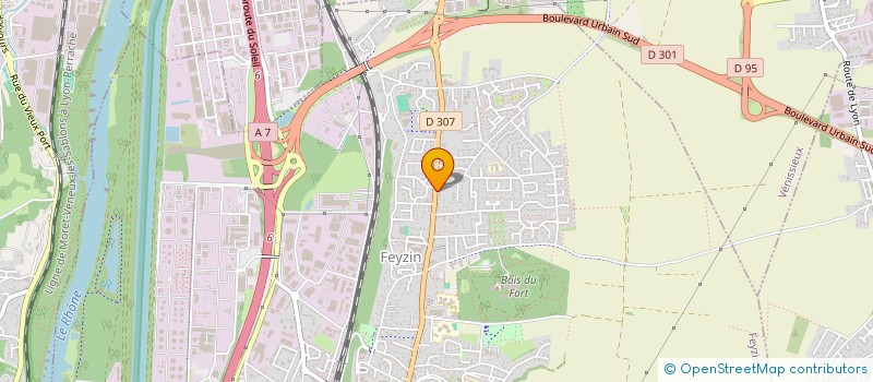 localisation de l'entreprise INFRASTRUCTURE CONSEIL COORDINATION  FEYZIN