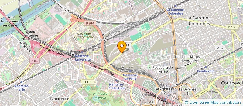 localisation de l'entreprise INFRASTRUCTURES ET TERRASSEMENTS  NANTERRE
