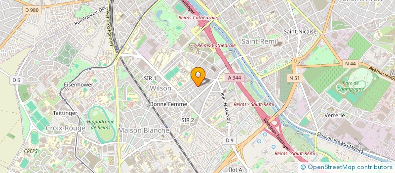 localisation de l'entreprise ING BTP  REIMS