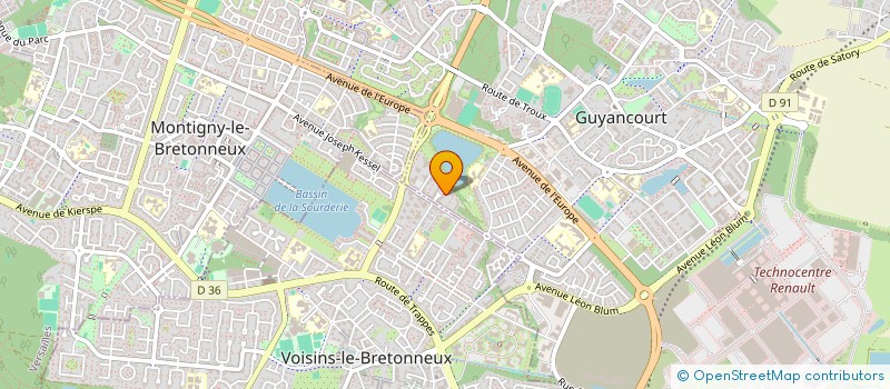 localisation de l'entreprise ING CONCEPT à GUYANCOURT