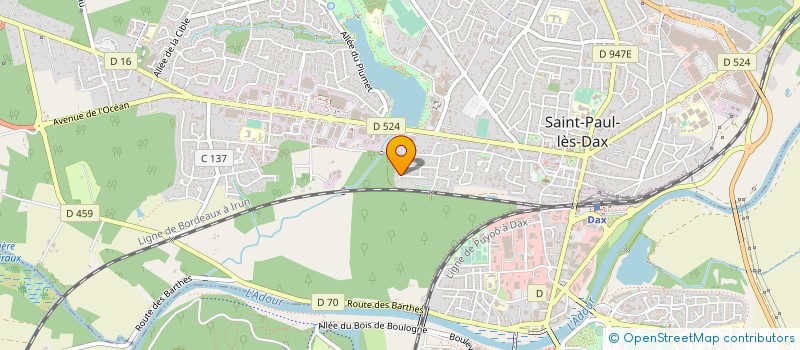 localisation de l'entreprise INGE CONCEPT  SAINT-PAUL-LES-DAX