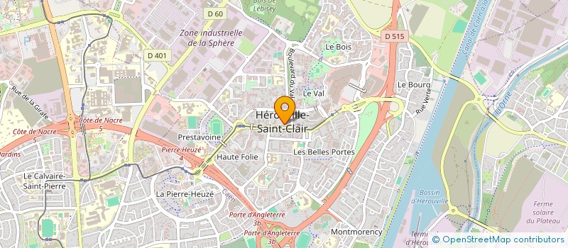 localisation de l'entreprise INGE-INFRA à HEROUVILLE-SAINT-CLAIR