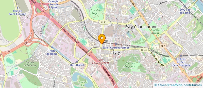 localisation de l'entreprise INGE X SOLUTIONS à EVRY-COURCOURONNES