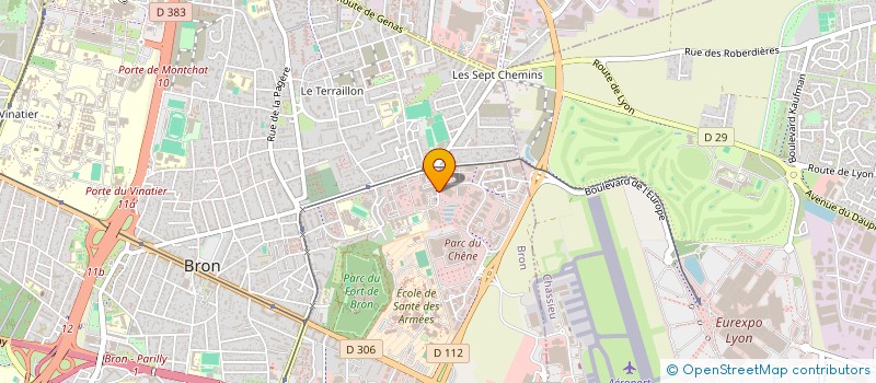 localisation de l'entreprise INGEBAT à BRON