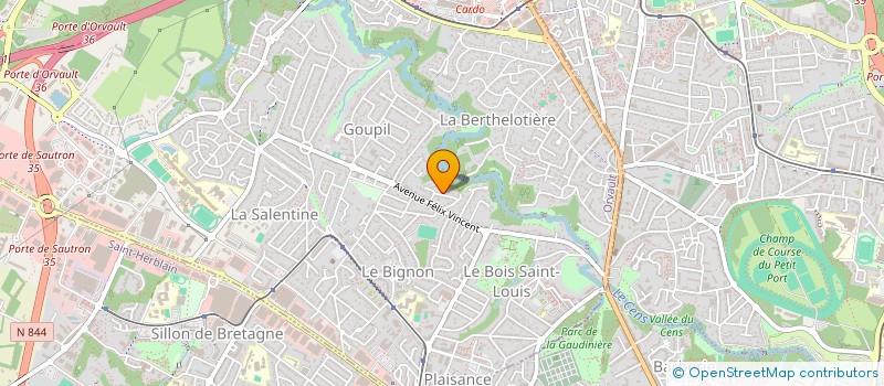 localisation de l'entreprise INGEBATI à ORVAULT