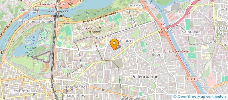 localisation de l'entreprise INGELYM  VILLEURBANNE