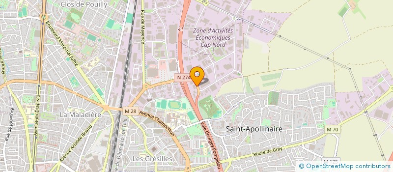 localisation de l'entreprise INGEN GROUP à SAINT-APOLLINAIRE