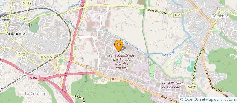 localisation de l'entreprise INGENERING SERVICE MEDITERRANEE à AUBAGNE