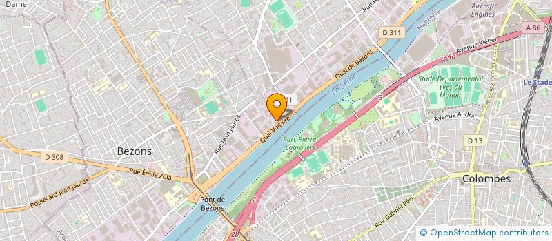 localisation de l'entreprise INGENIERIE BATI ENERGIE à BEZONS