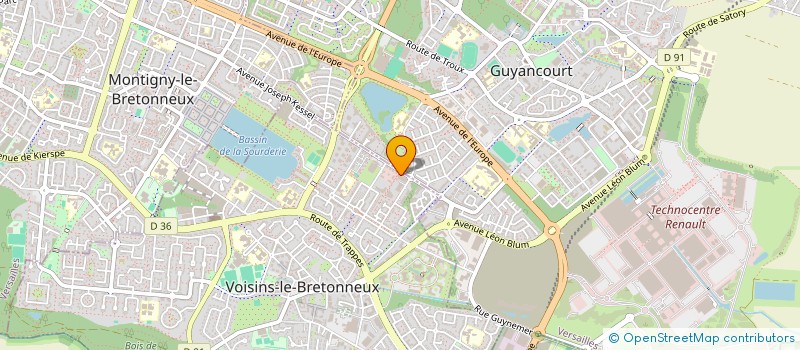 localisation de l'entreprise INGENIERIE CONSEIL SERVICES EN SYSTEMES D'INFORMATION ET DE MATERIELS à VOISINS-LE-BRETONNEUX
