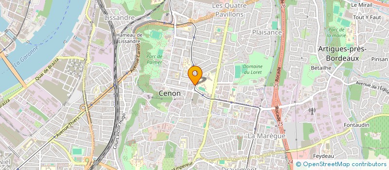 localisation de l'entreprise INGENIERIE ECOLOGIQUE DU BATIMENT à CENON