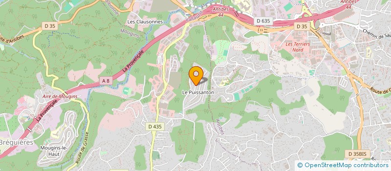 localisation de l'entreprise INGENIERIE ET CONSEIL EN BATIMENT à VALLAURIS