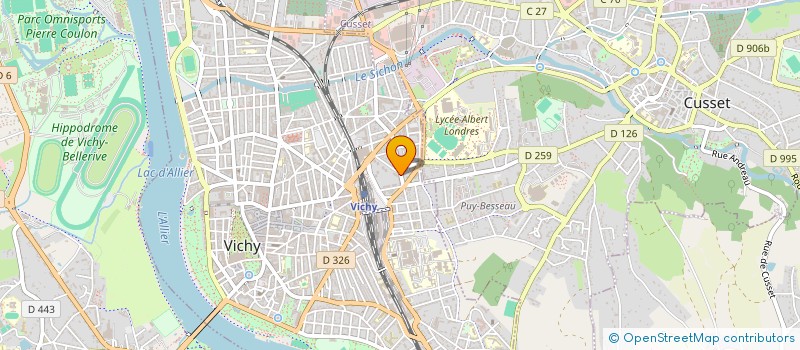 localisation de l'entreprise INGENIERIE FORMATION AUDIT ET CONSEIL EN SANTE à VICHY