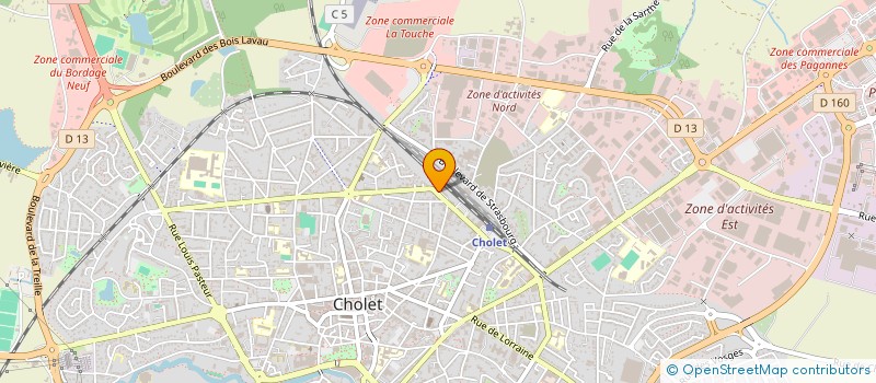 localisation de l'entreprise INGENIERIE INFORMATIQUE SYSTEME ET RESEAU à CHOLET