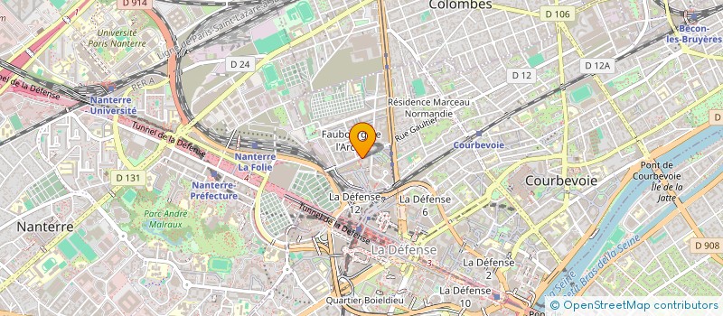 localisation de l'entreprise INGENIERIE, RISQUE, DEVELOPPEMENT DURABLE, INNOVATION, RECHERCHE ET DEVELOPPEMENT à COURBEVOIE