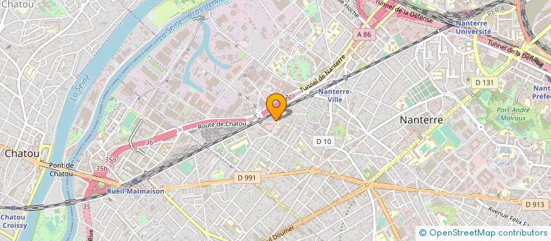 localisation de l'entreprise INGENIERIE SERVICE ARCHITECTURE RECHERCH à NANTERRE