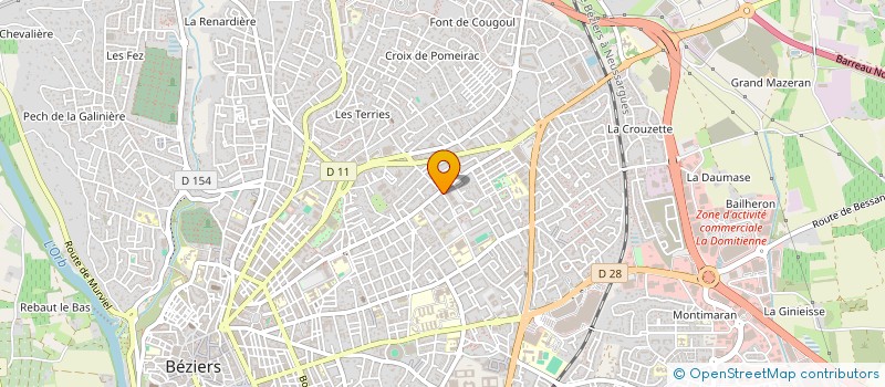 localisation de l'entreprise INGENIERIE STRUCTURES ET CONSEILS à BEZIERS