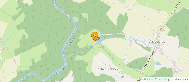 localisation de l'entreprise INGENIERIE TERRITORIALE POUR L'EMPLOI ET LA FILIERE FORET-BOIS à LES VOIVRES