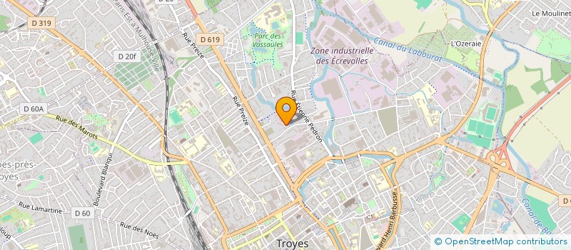 localisation de l'entreprise INGENIERIE VRD, ECONOMISTE, ET STRUCTURE à TROYES
