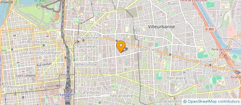 localisation de l'entreprise INGENIORS à VILLEURBANNE