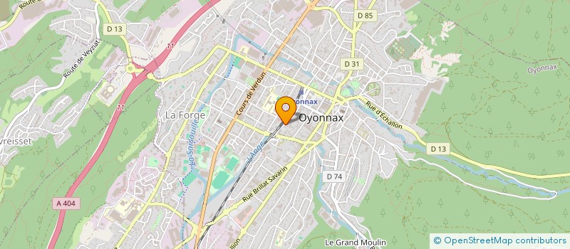 localisation de l'entreprise INGESYSTEM à OYONNAX