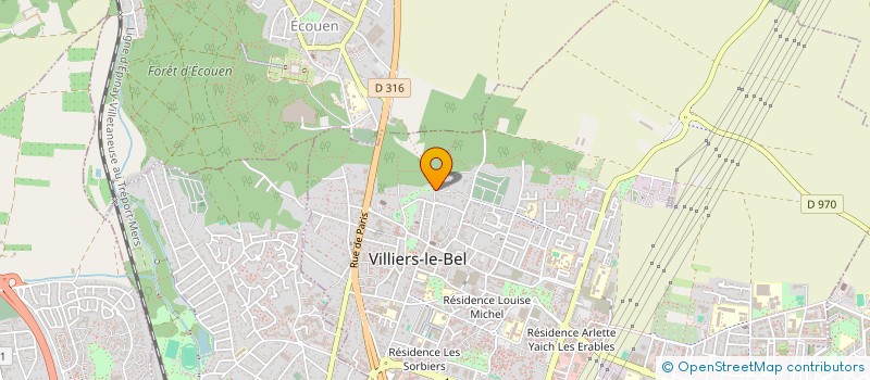 localisation de l'entreprise INGETEC  VILLIERS-LE-BEL