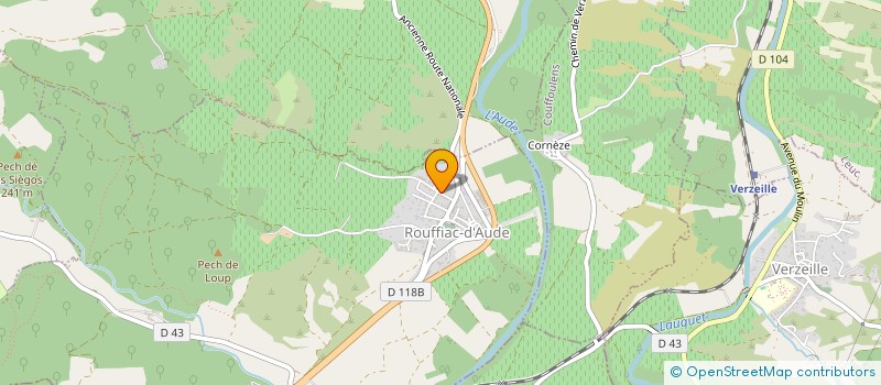localisation de l'entreprise INGETEX à ROUFFIAC-D'AUDE