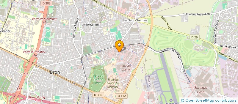 localisation de l'entreprise INGETUD à BRON