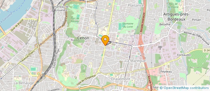 localisation de l'entreprise INGEXION à CENON
