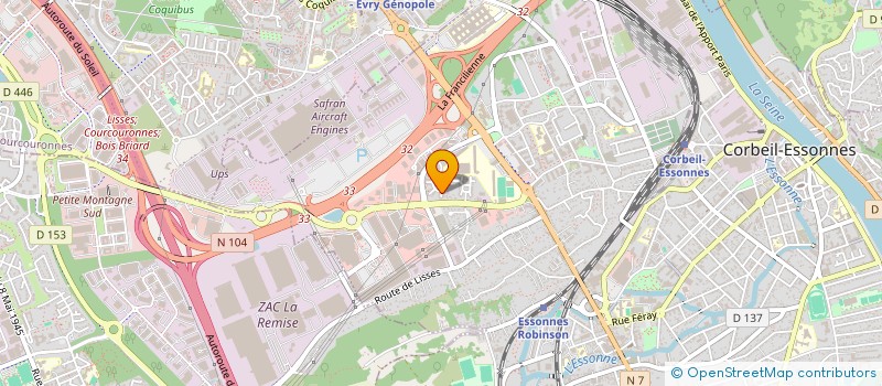 localisation de l'entreprise INGREEN à CORBEIL-ESSONNES