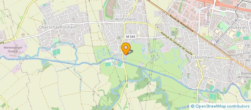 localisation de l'entreprise INHE  WOLFISHEIM