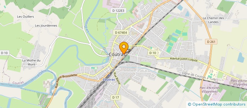 localisation de l'entreprise INIDIVISION TECHENE-DUBOURDIEU  COUTRAS