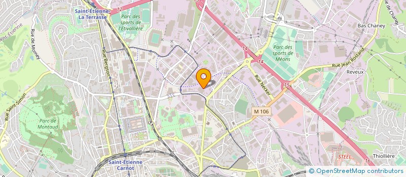 localisation de l'entreprise INIELEC à SAINT-ETIENNE