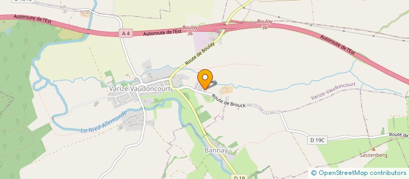 localisation de l'entreprise INITIA  VARIZE-VAUDONCOURT