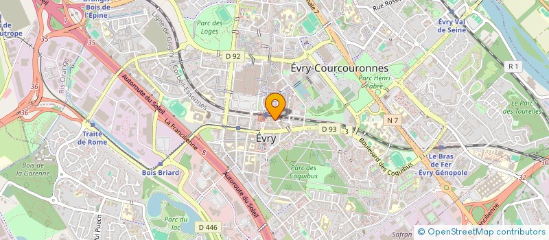 localisation de l'entreprise INITIAL CB à EVRY-COURCOURONNES