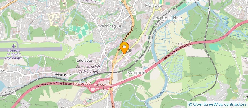 localisation de l'entreprise INITIAL SANTE à BAYONNE