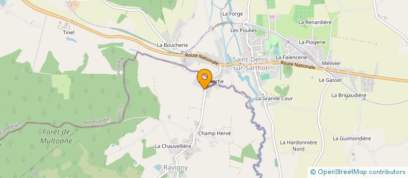 localisation de l'entreprise INITIALE  RAVIGNY