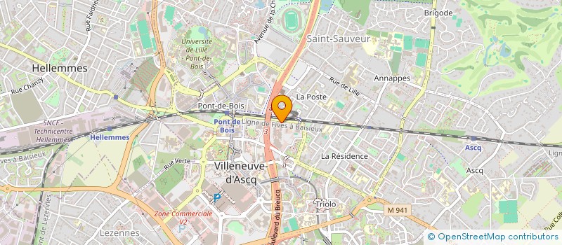 localisation de l'entreprise INITIALE(S)  VILLENEUVE-D'ASCQ
