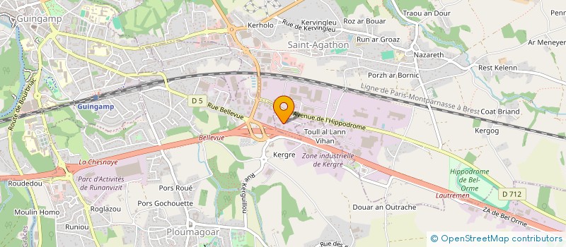 localisation de l'entreprise INITIALES à PLOUMAGOAR