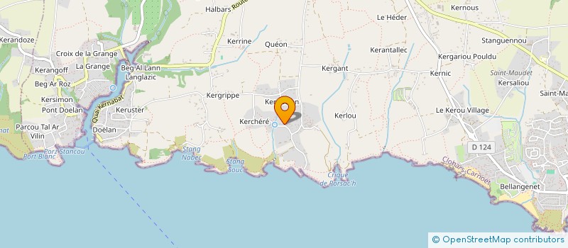 localisation de l'entreprise INITIATION NATURE  CLOHARS-CARNOET