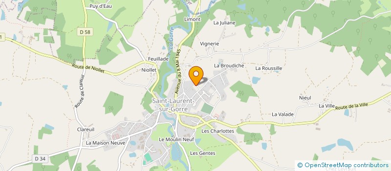 localisation de l'entreprise INITIATIS  SAINT-LAURENT-SUR-GORRE