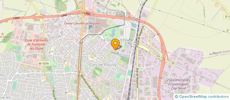 localisation de l'entreprise INITIATIVE COTE D OR à DIJON