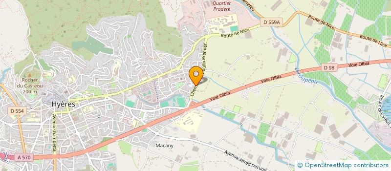 localisation de l'entreprise INITIATIVE LOCALE à HYERES