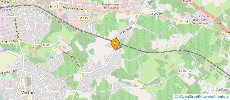 localisation de l'entreprise INITIATIVE N à VERTOU