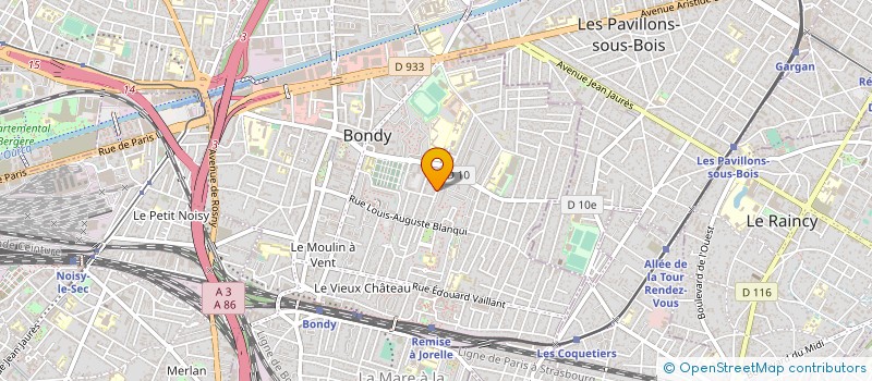 localisation de l'entreprise INITIATIVES ET ACTIONS DE LA SEINE SAINT DENIS  BONDY
