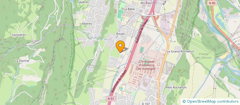 localisation de l'entreprise INITIATIVES SOLIDAIRES - 38  VARCES-ALLIERES-ET-RISSET