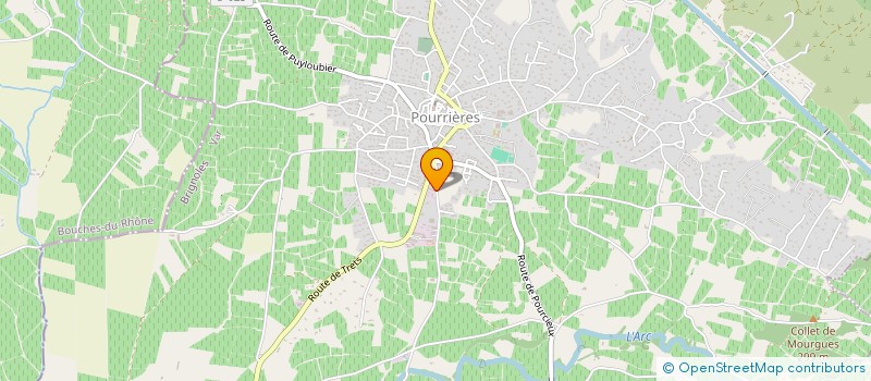 localisation de l'entreprise INJECTION PLASTIQUE DE PROVENCE à POURRIERES