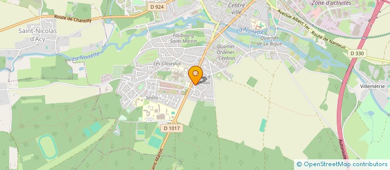 localisation de l'entreprise INJECTSPORT FRANCE SARL à SENLIS