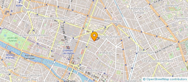 localisation de l'entreprise INK AND OUT à PARIS