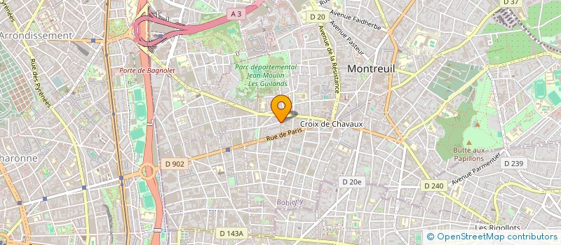 localisation de l'entreprise INKO' LAB à MONTREUIL